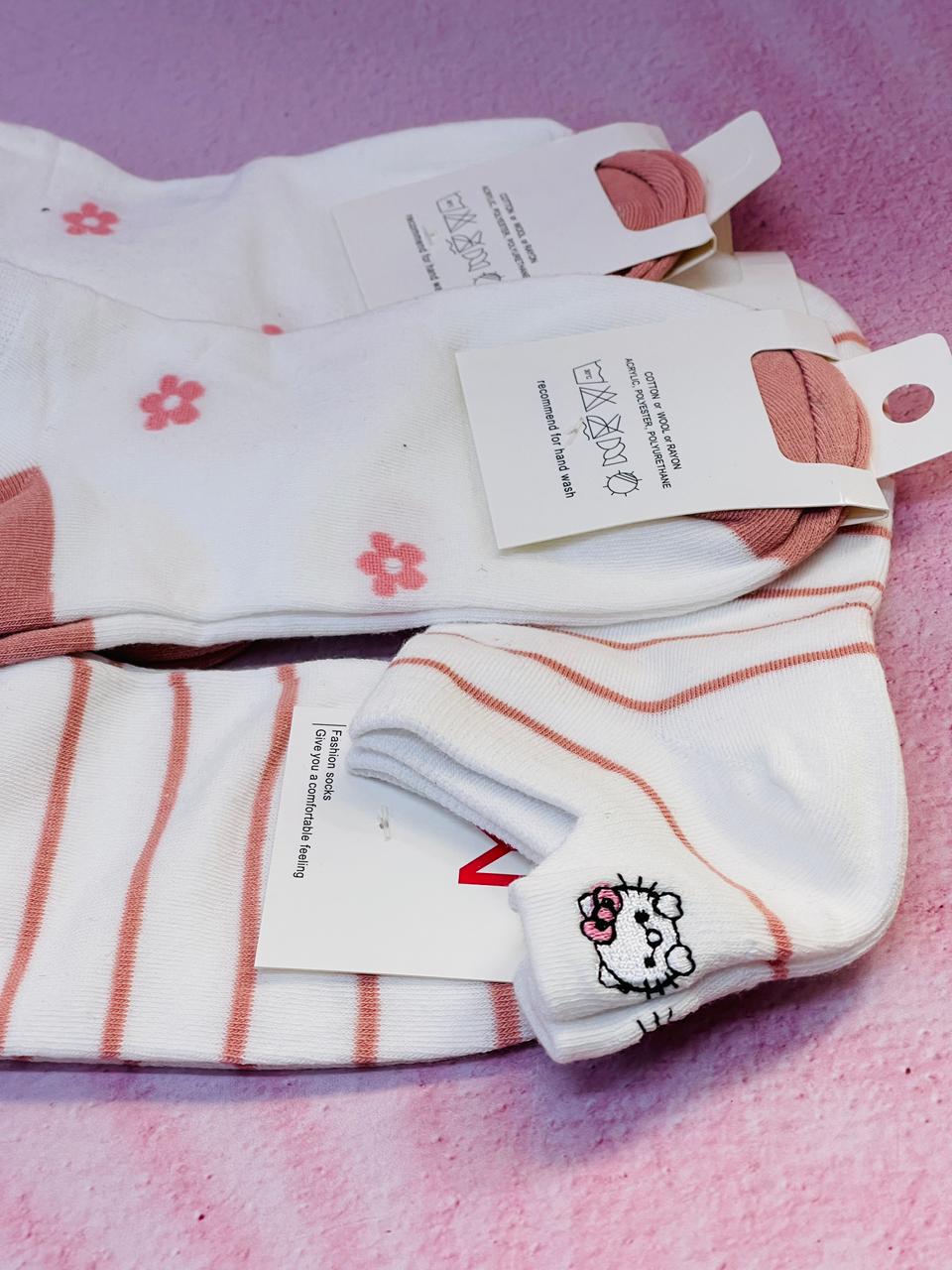 MEDIAS KITTY PASTEL X6