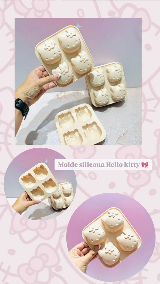 MOLDE SILICONA  HELLO KITTY