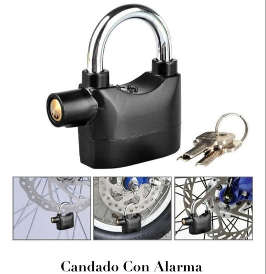 CANDADO CON ALARMA DE SEGURIDAD