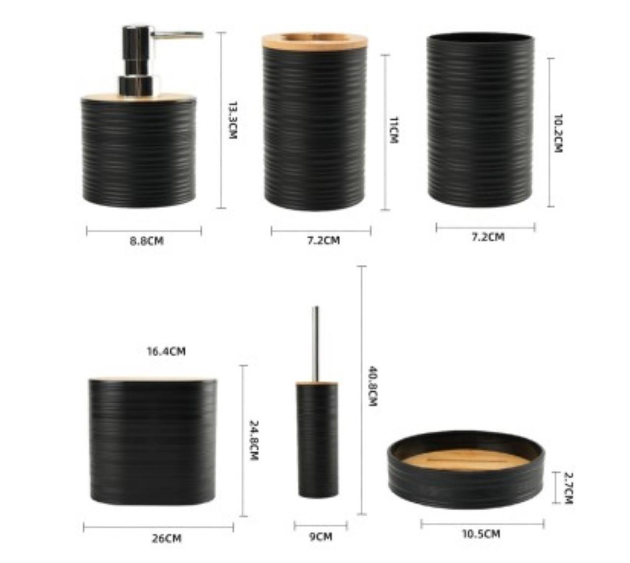 SET DE ACCESORIOS DE BAÑO X6