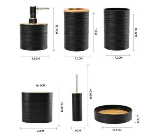 SET DE ACCESORIOS DE BAÑO X6
