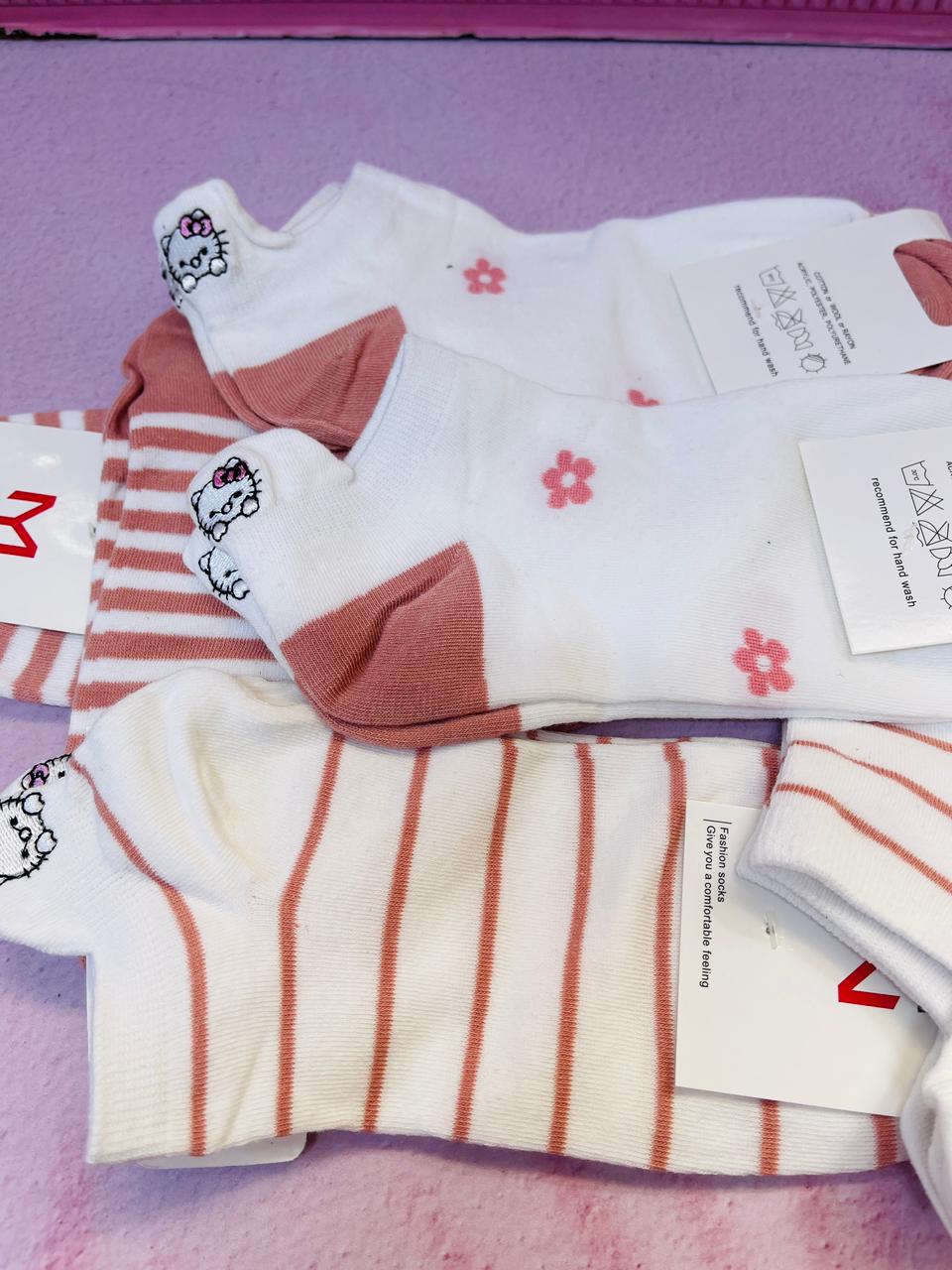 MEDIAS KITTY PASTEL X6