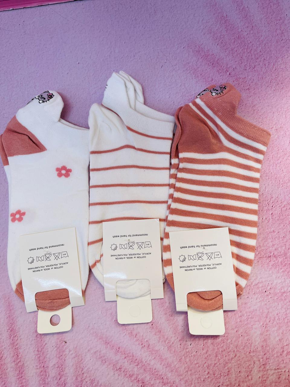 MEDIAS KITTY PASTEL X6