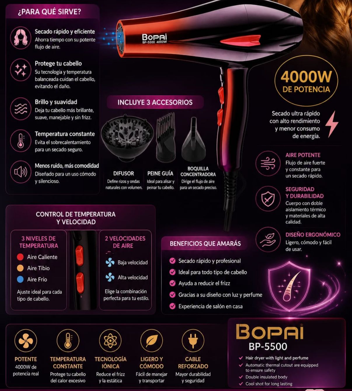 SECADOR BOPAI CON DIFUSOR