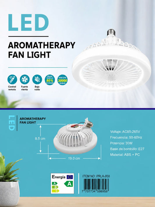 VENTILADOR CON LUZ LED