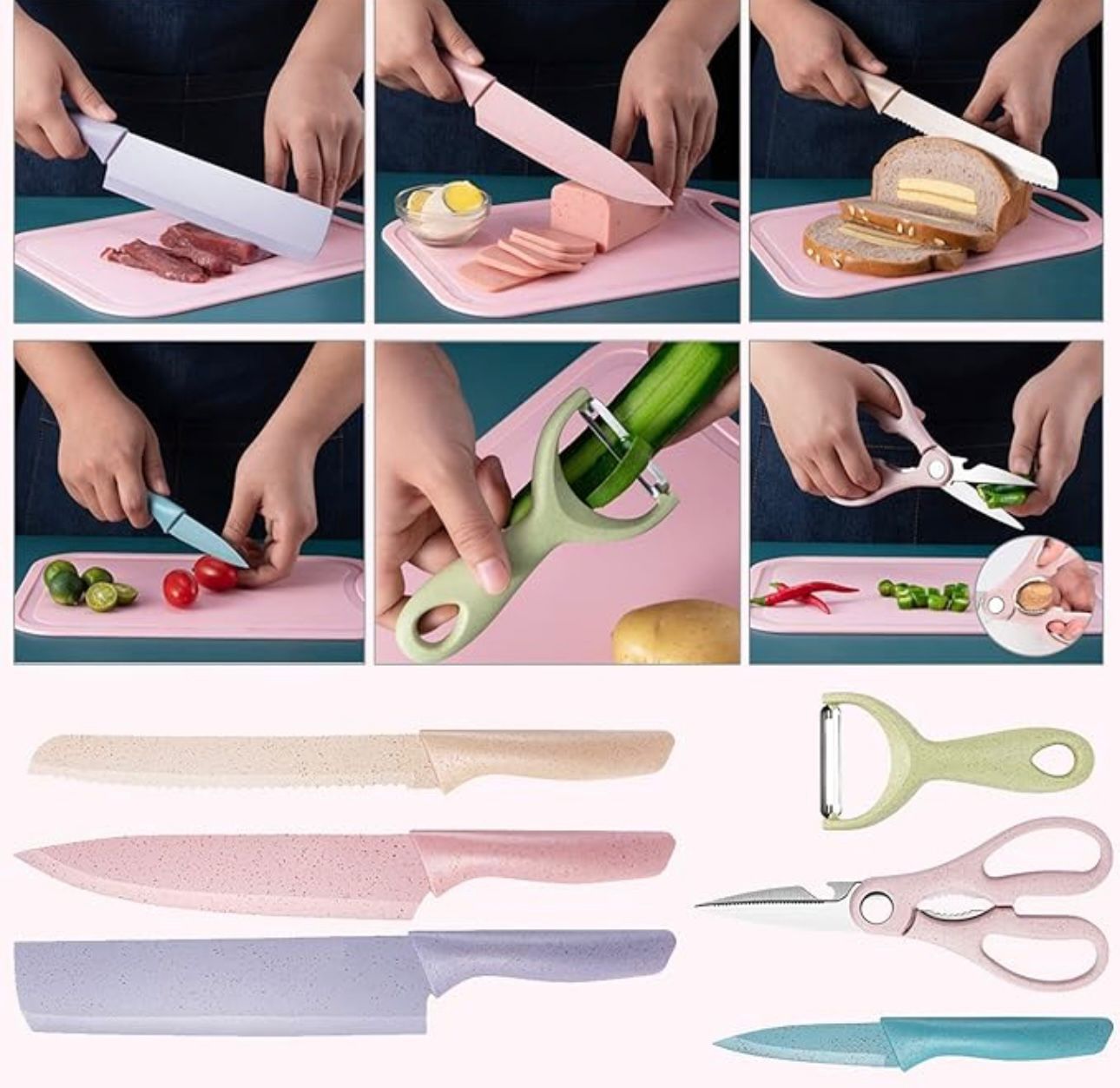 SET CUCHILLOS PASTEL