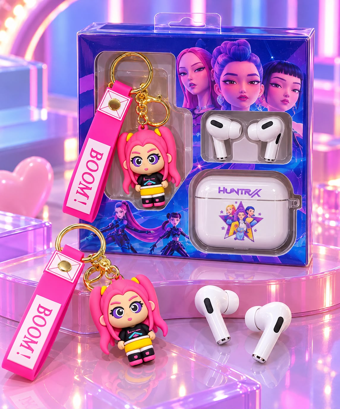 AUDIFONOS CON LLAVERO K-POP